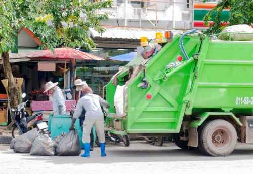 Electric low-carbon vans used for business waste collections