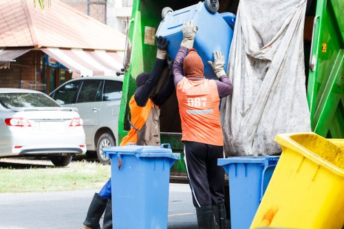 Residential waste collection bins in Stratford