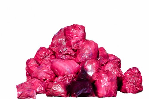 Various types of construction waste materials