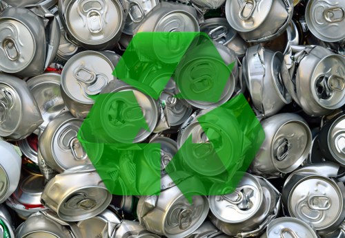 Recycling process at Business Waste Removal Stratford facility